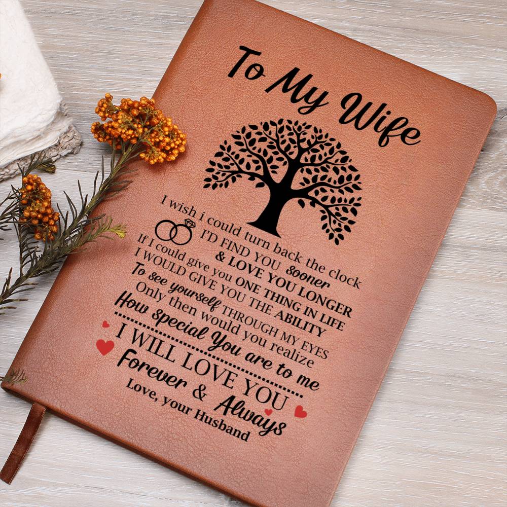 Timeless Love Leather Journal: Heartwarming Message from Husband - Cherish Memories Forever!