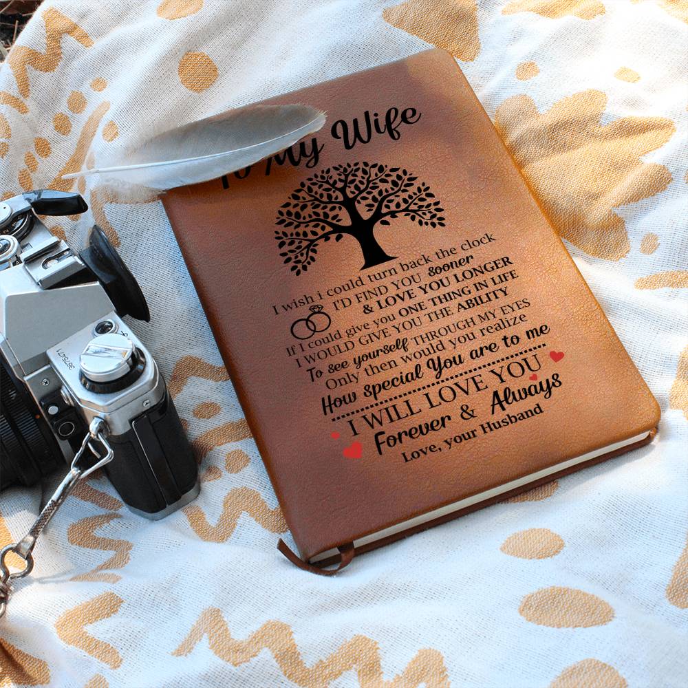 Timeless Love Leather Journal: Heartwarming Message from Husband - Cherish Memories Forever!