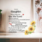 Personalized Acrylic Plaque: Heartfelt Message for Daughter - Perfect Gift from Mom!